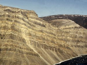 Late Mesoproterozoic strata of the Bylot Supergroup, northern Baffin Island.